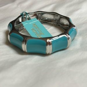 NWT teal blue enamel cuff bracelet